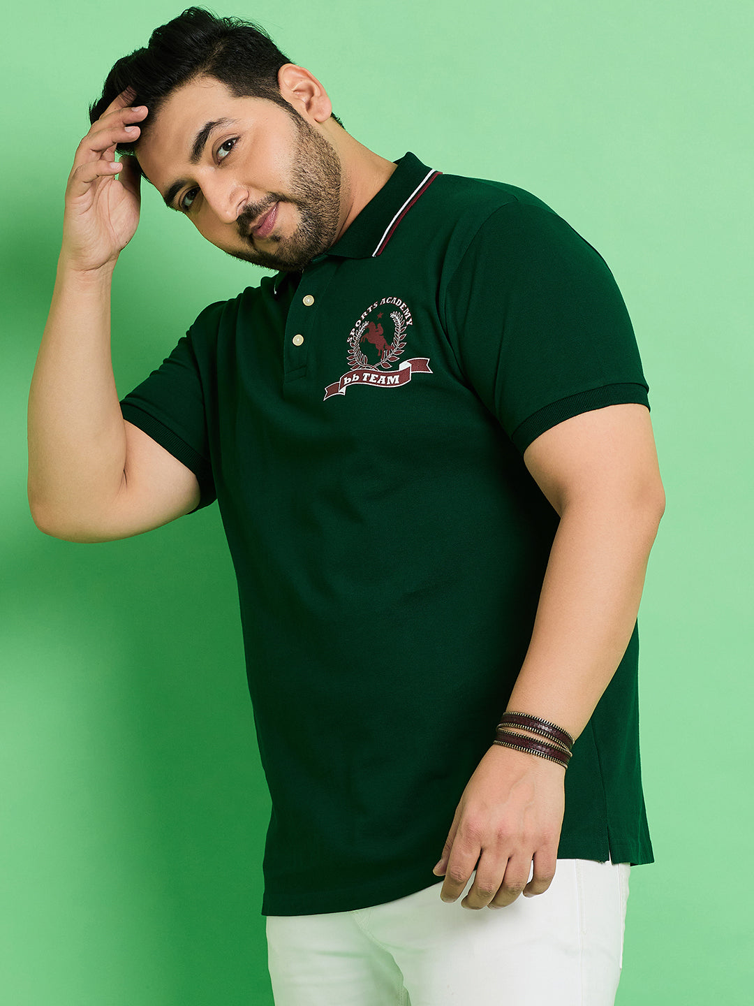 Men Plus Size Rewind Printed Polo Tshirt - bigbanana