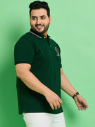 Men Plus Size Rewind Printed Polo Tshirt - bigbanana