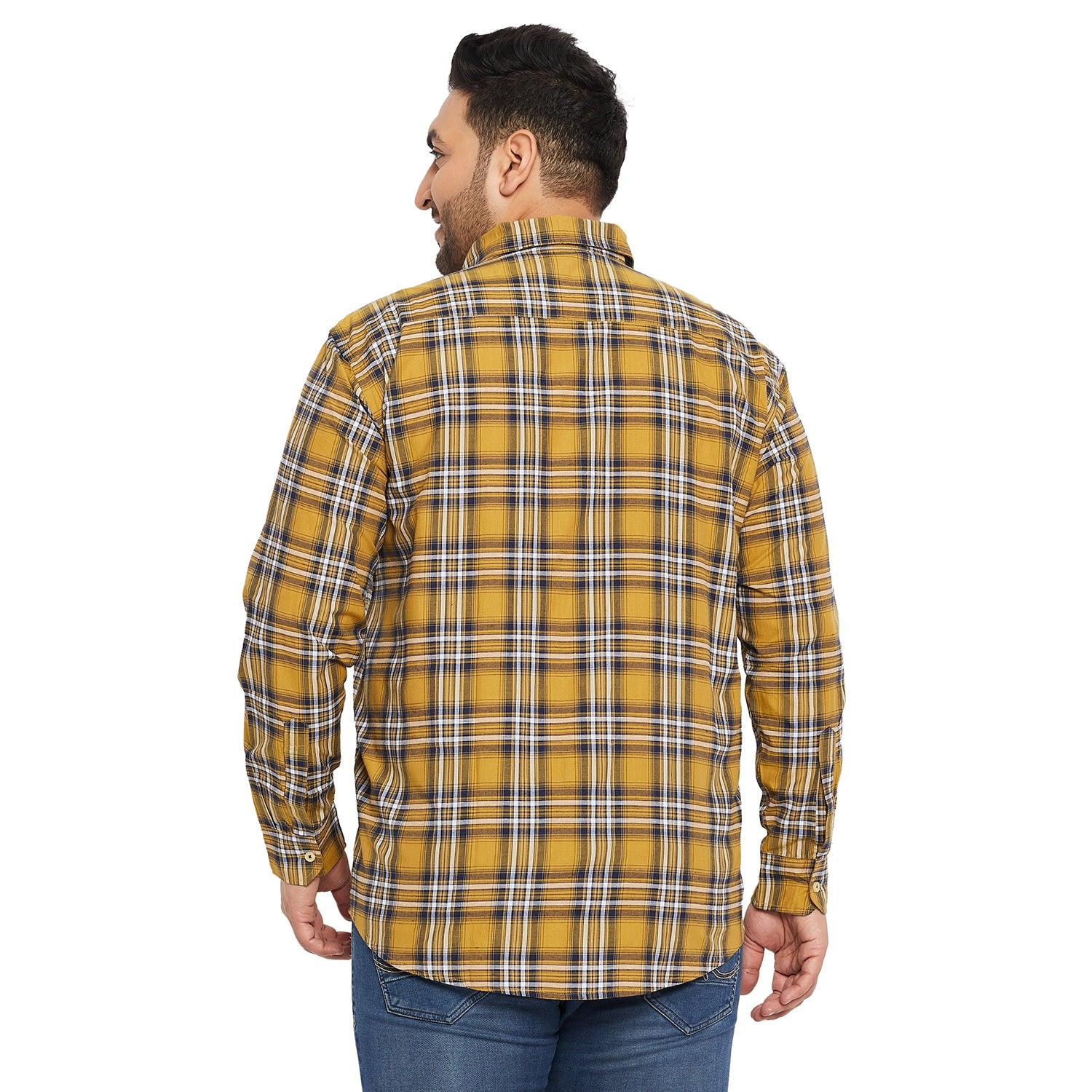 Men Plus Size Richard Check Shirt - bigbanana