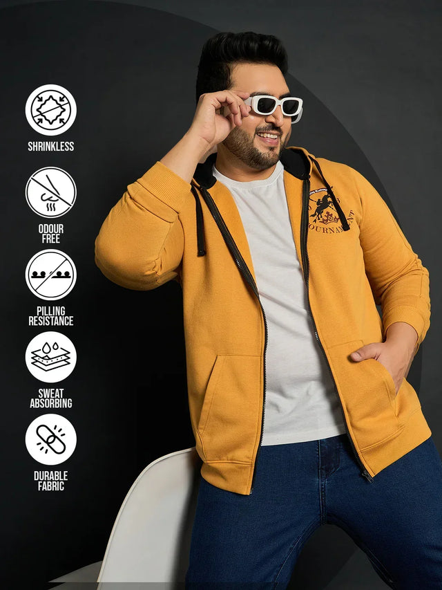 Men Plus Size Rinconada Solid Sweatshirts - bigbanana