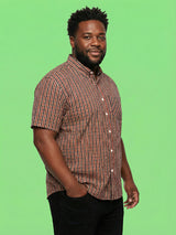 Men Plus Size Roam Multicolor Checkered Casual Shirt
