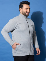 Men Plus Size Roar Grey Printed Jacket
