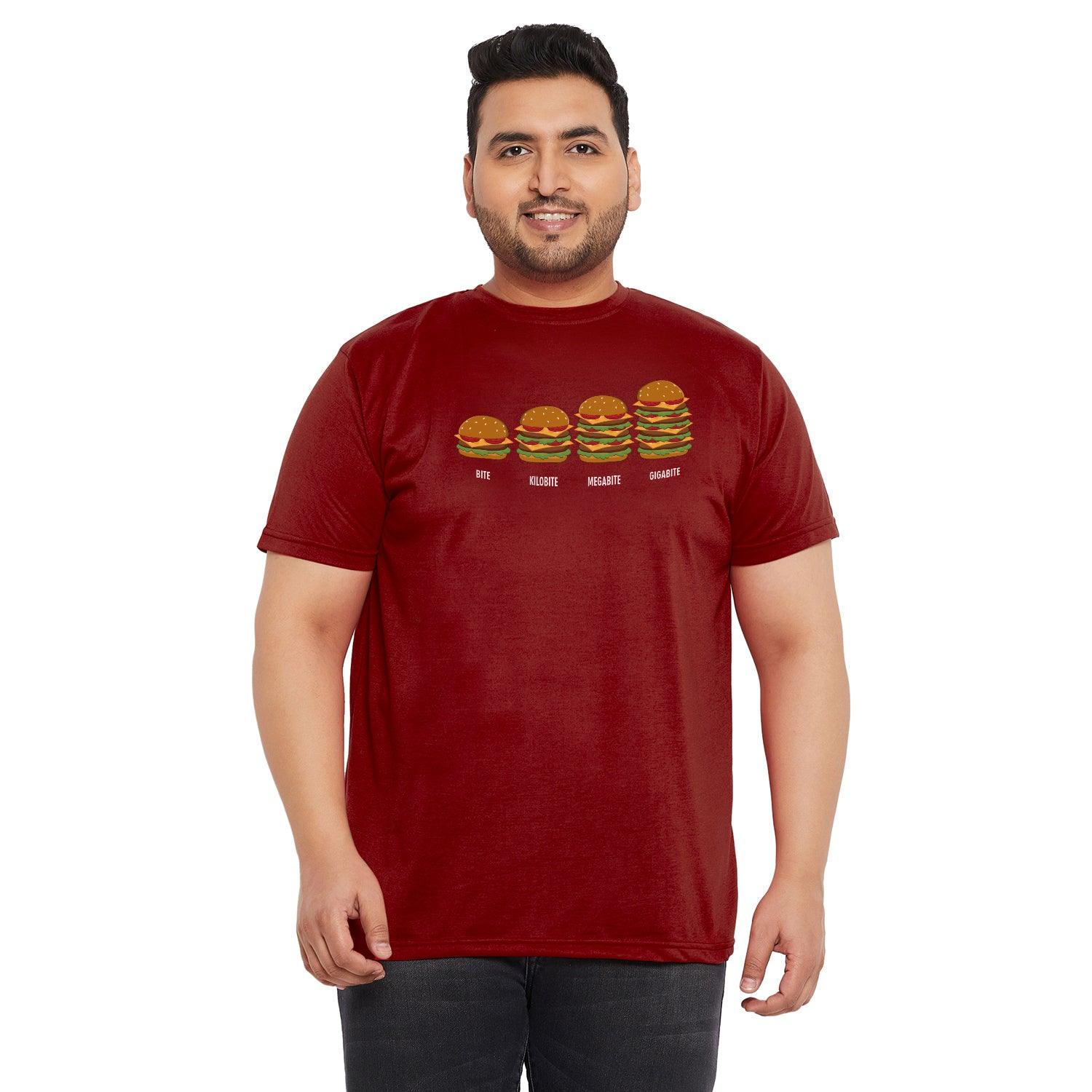 Men Plus Size Rodes Printed Round Neck Tshirt - bigbanana