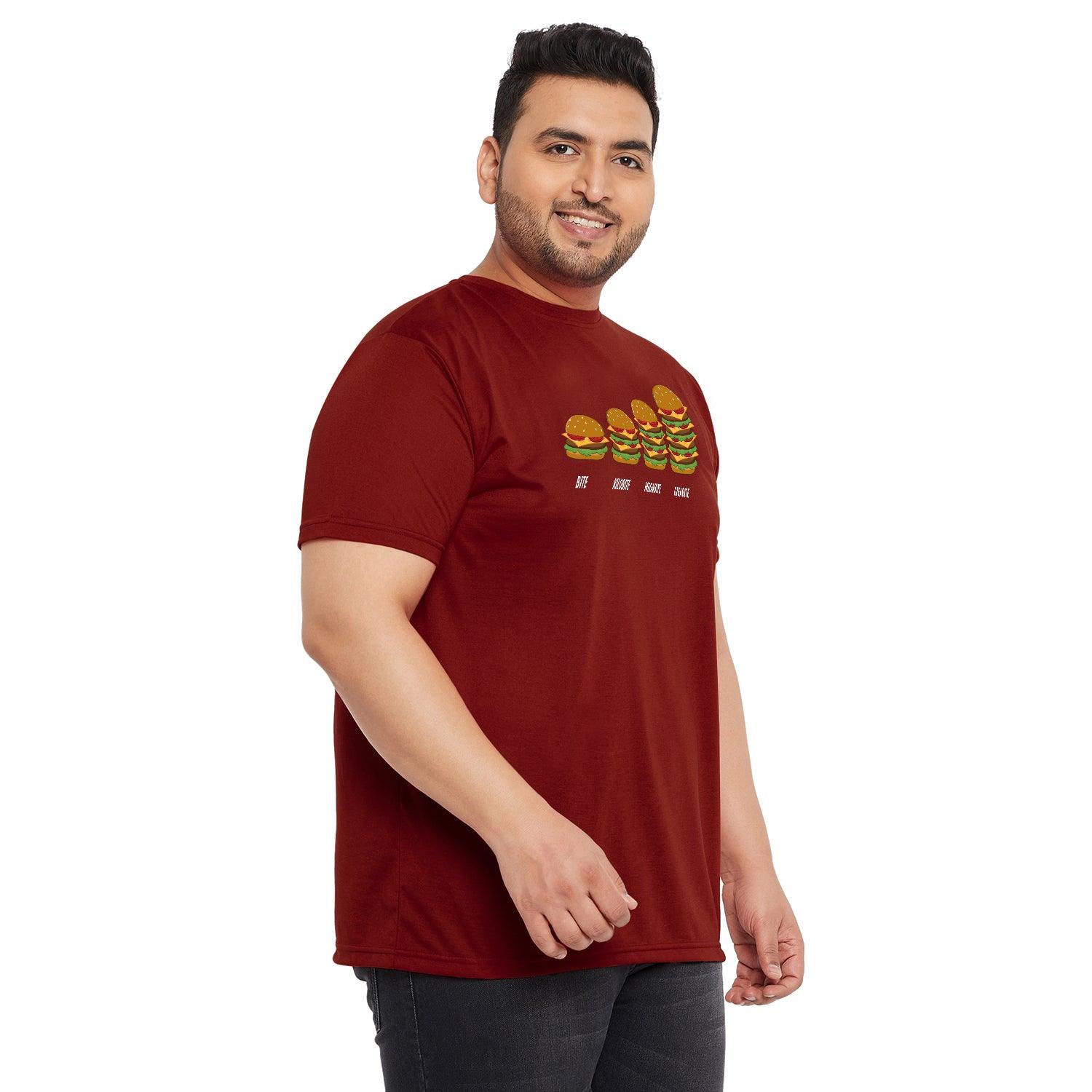 Men Plus Size Rodes Printed Round Neck Tshirt - bigbanana