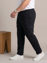 Men Plus Size Rokke Maroon Solid Trackpants