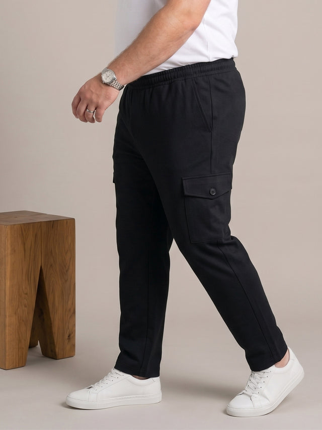Men Plus Size Rokke Maroon Solid Trackpants