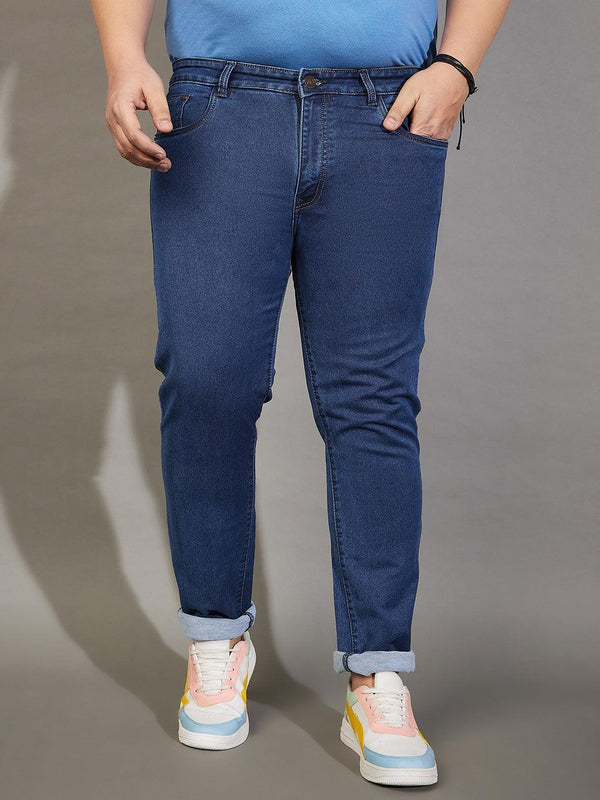 Men Plus Size Ronald Solid Jeans