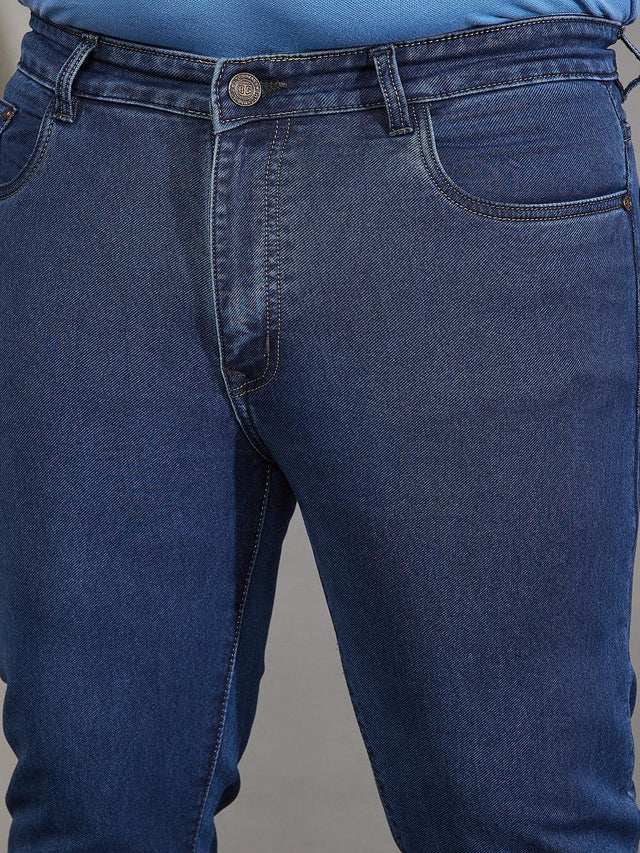 Men Plus Size Ronald Solid Jeans - bigbanana