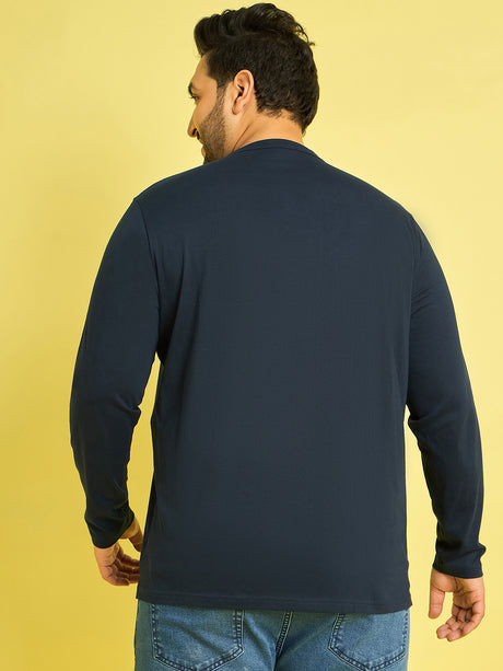 Men Plus Size Rorvik Solid Henley Tshirt - bigbanana