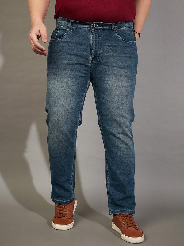 Men Plus Size Russell Washed Jeans