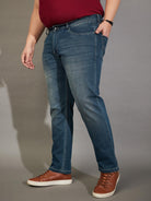 Men Plus Size Russell Washed Jeans - bigbanana