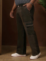 Men Plus Size Rustica Brown Solid Jeans