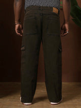 Men Plus Size Rustica Brown Solid Jeans