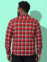 Men Plus Size Rux Multicolor Checkered Casual Shirt