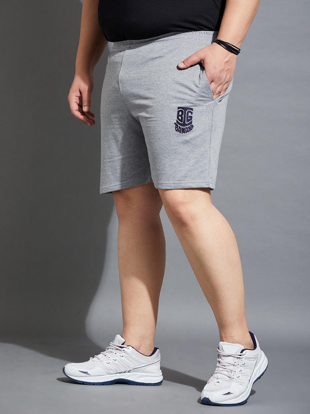 Men Plus Size Salford-G-10 Solid Shorts - bigbanana