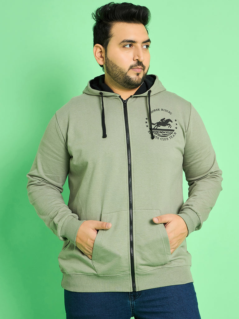 Men Plus Size  Salovci Solid Sweatshirts - bigbanana