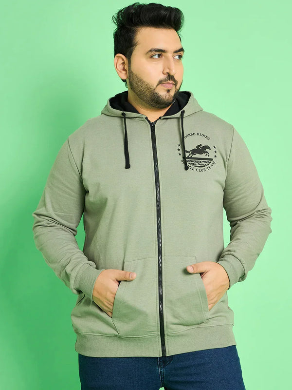 Men Plus Size  Salovci Solid Sweatshirts
