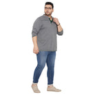 Men Plus Size Santro Solid Henley Tshirt - bigbanana