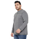 Men Plus Size Santro Solid Henley Tshirt - bigbanana