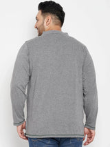 Men Plus Size Santro Solid Henley Tshirt - bigbanana