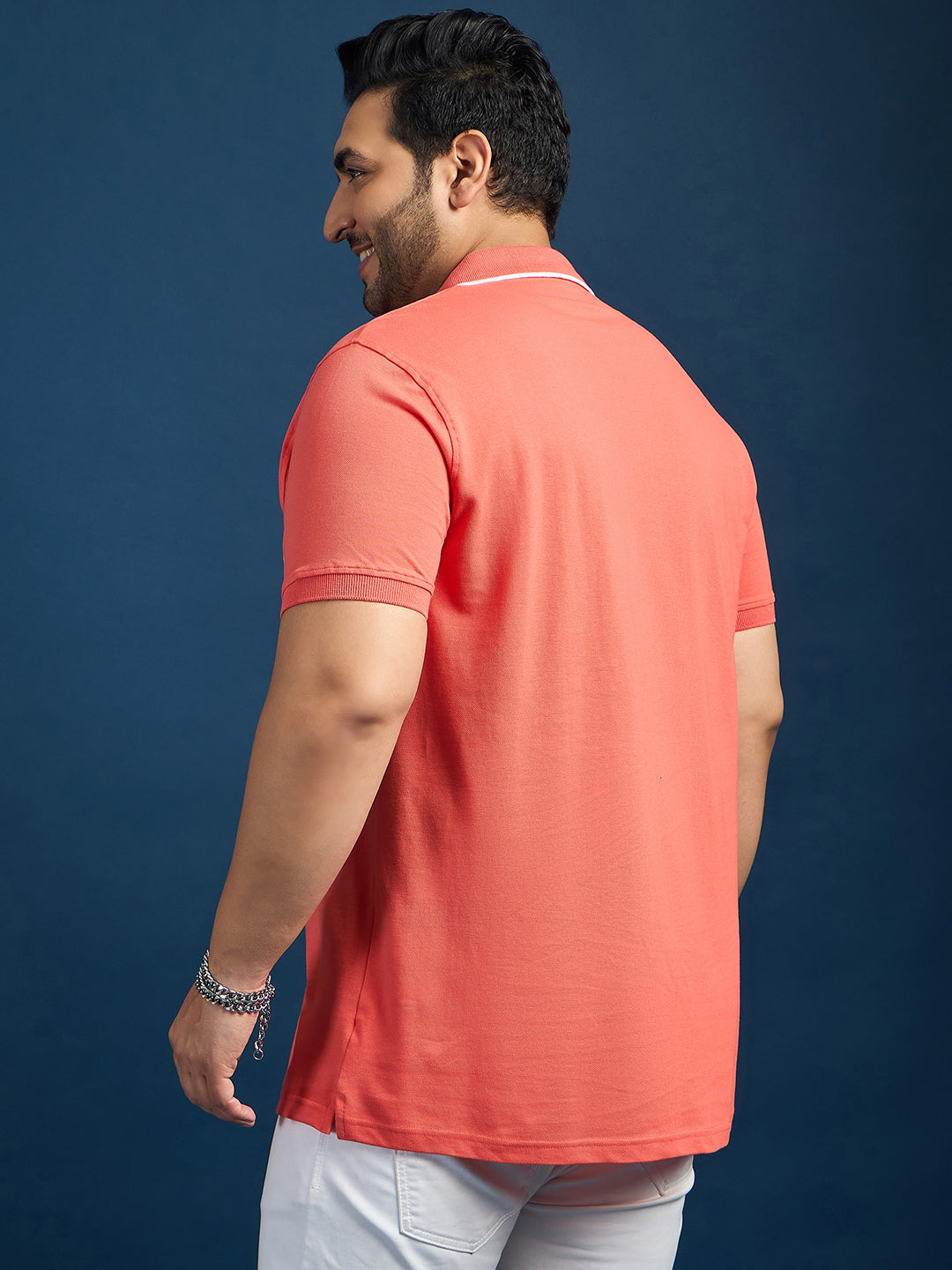 Men Plus Size Scotland Printed Polo Tshirt - bigbanana