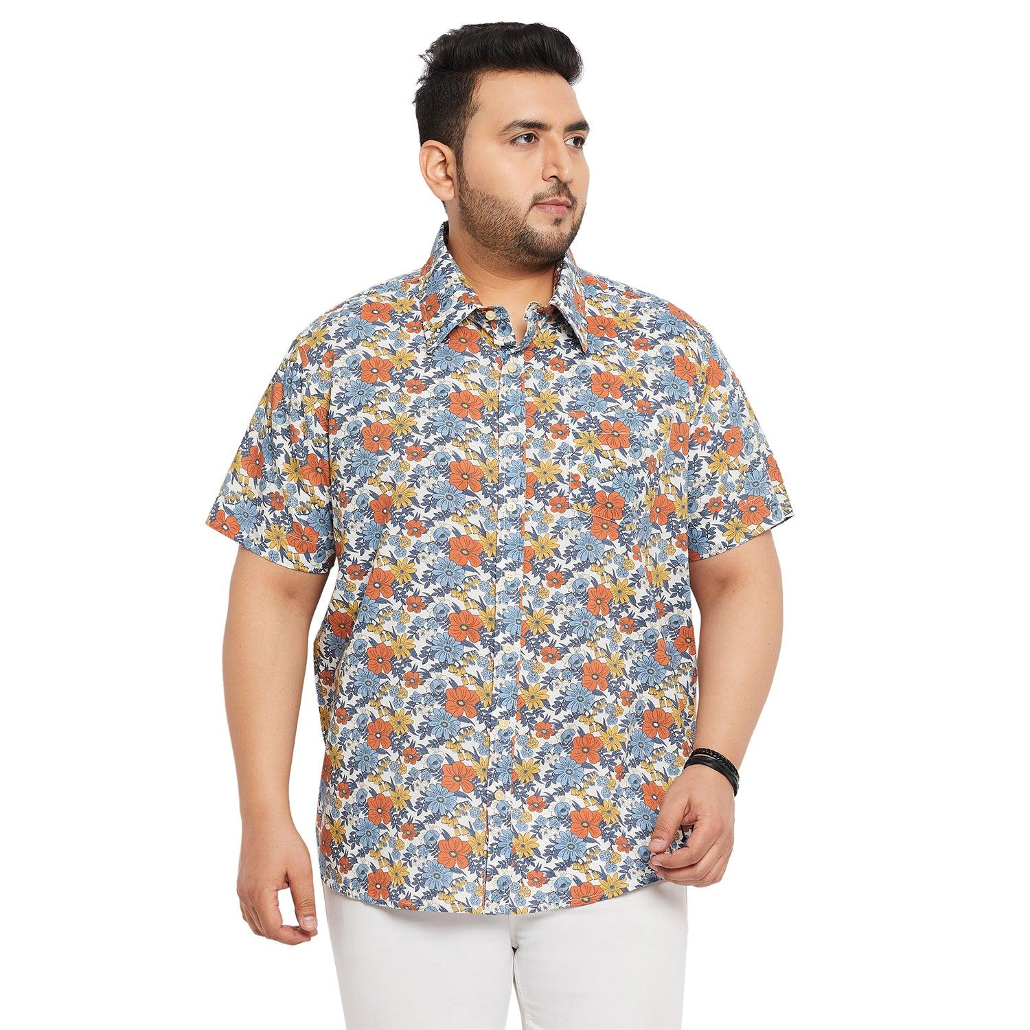 Men Plus Size Senam Printed Shirt - bigbanana