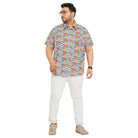 Men Plus Size Senam Printed Shirt - bigbanana