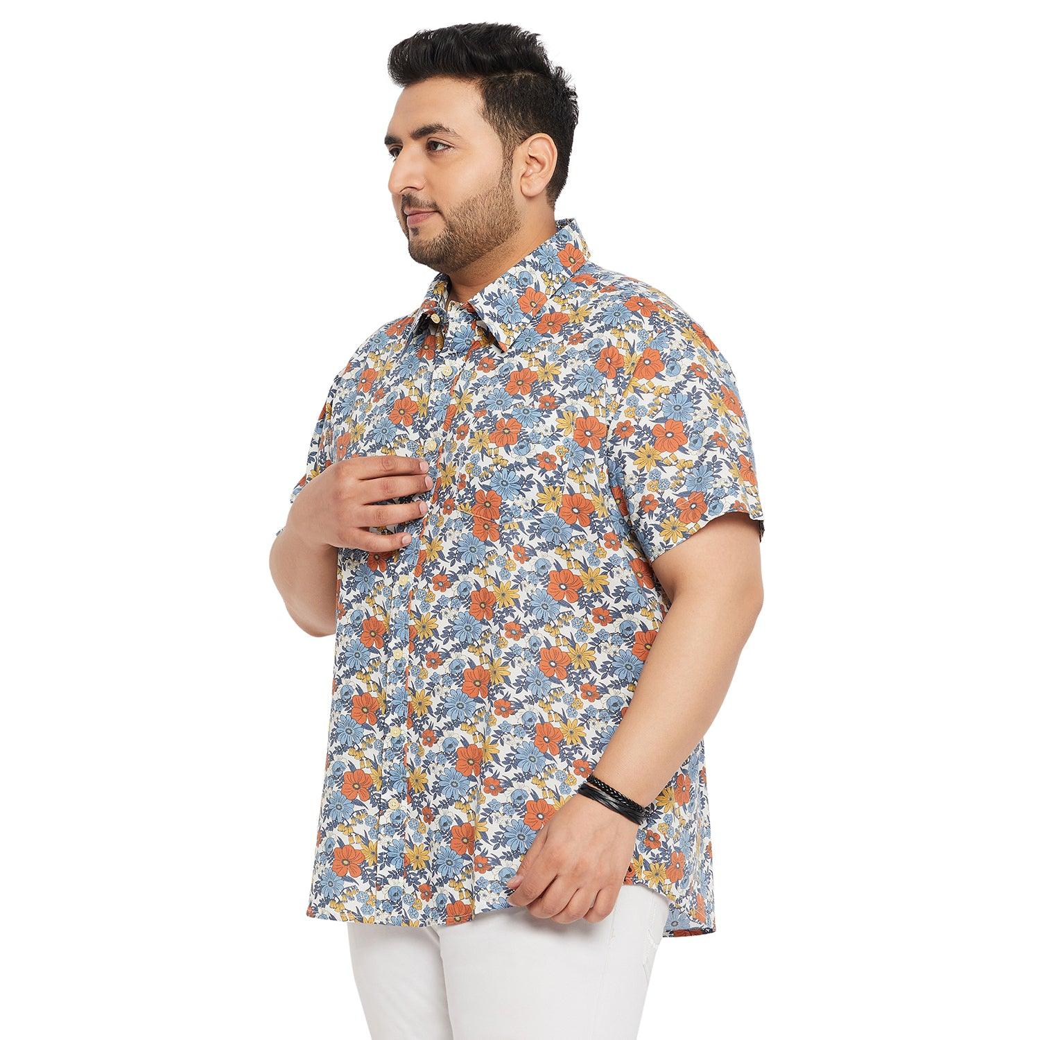 Men Plus Size Senam Printed Shirt - bigbanana