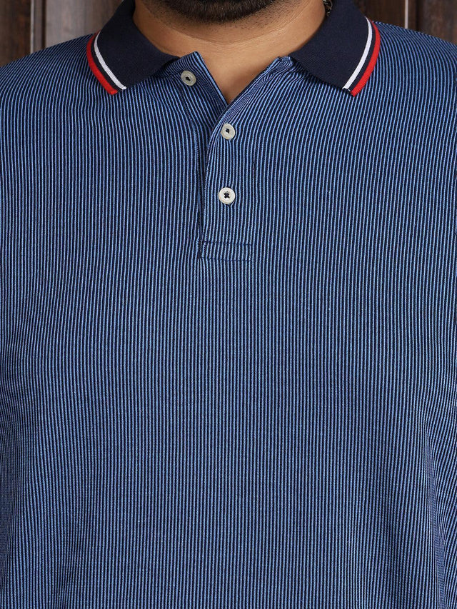 Men Plus Size Seoul Jacquard Polo Tshirt - bigbanana