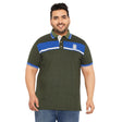 Men Plus Size Sharico Colorblock Polo Tshirt - bigbanana