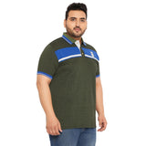Men Plus Size Sharico Colorblock Polo Tshirt - bigbanana
