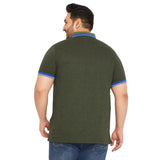 Men Plus Size Sharico Colorblock Polo Tshirt - bigbanana