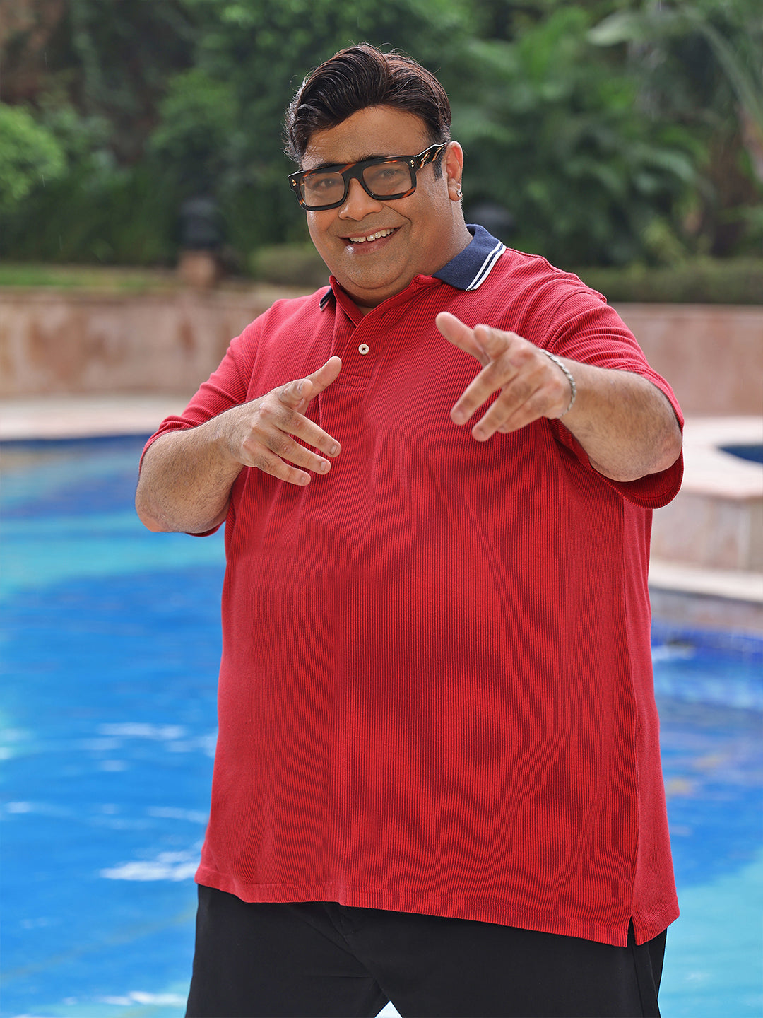 Men Plus Size Tokyo Striped Polo Tshirt