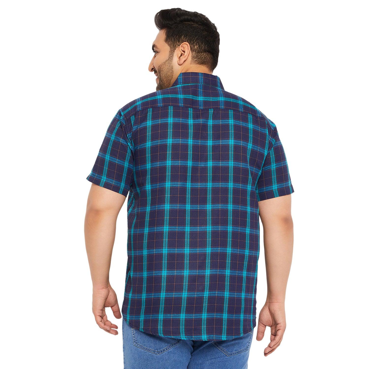 Men Plus Size Shrub Checked Shirt - bigbanana