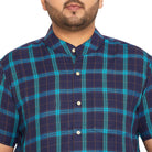 Men Plus Size Shrub Checked Shirt - bigbanana