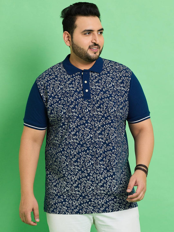 Men Plus Size Siaya Printed Polo Tshirt