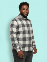 Men Plus Size Silica Multicolor Checkered Casual Shirt