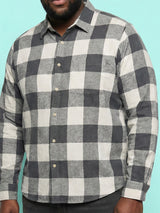 Men Plus Size Silica Multicolor Checkered Casual Shirt