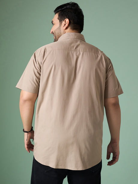 Men Plus Size Silque Solid Shirt - bigbanana