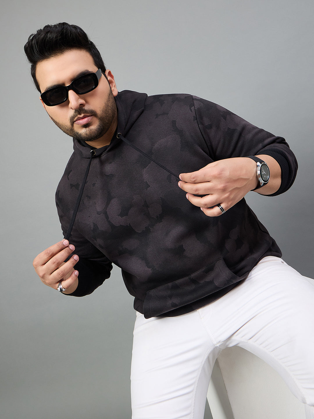 Men Plus Size  Simeone Printed Sweatshirt