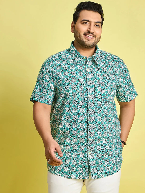 Men Plus Size Simon Floral Print Multi color shirt