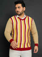 Men Plus Size Smartno Striped Sweater - bigbanana