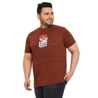 Men Plus Size Smokey Printed Round Neck Tshirt - bigbanana