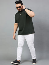Men Plus Size Souness Solid Polo Tshirt