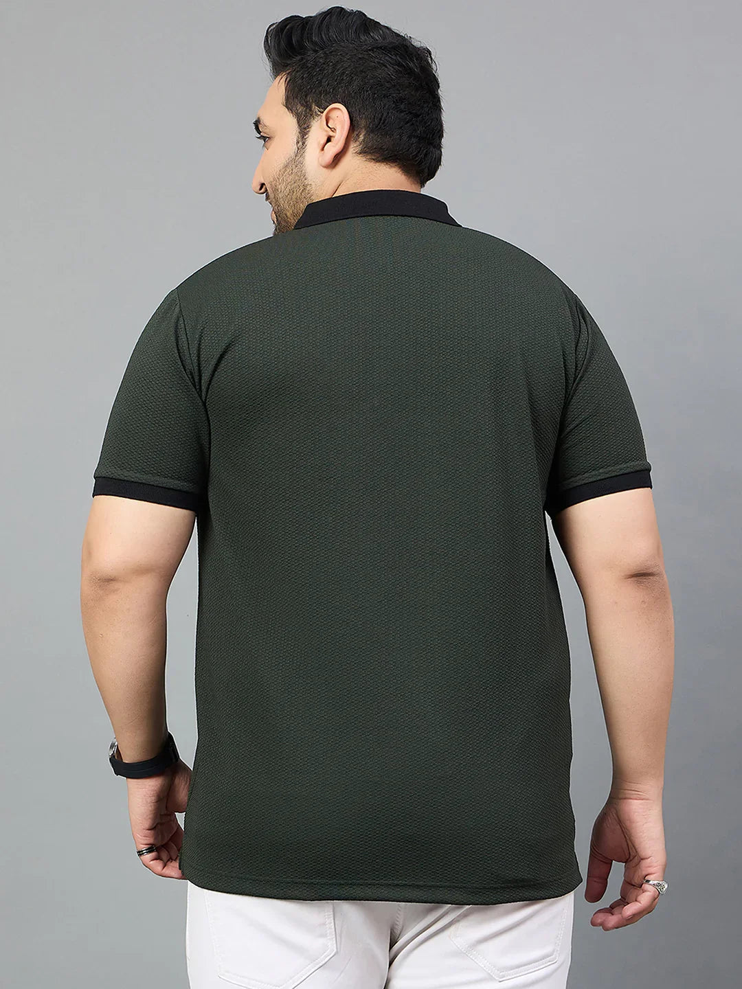 Men Plus Size Souness Solid Polo Tshirt