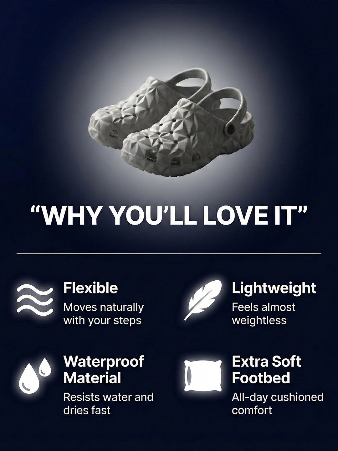 bigbanana Sparkler-Grey Unisex Clogs