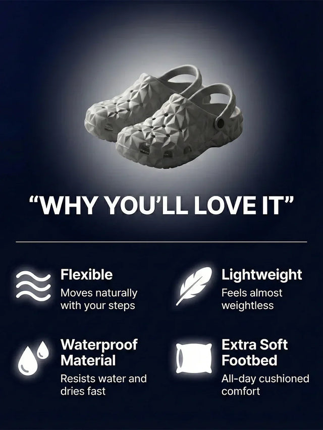 bigbanana Sparkler-Grey Unisex Clogs