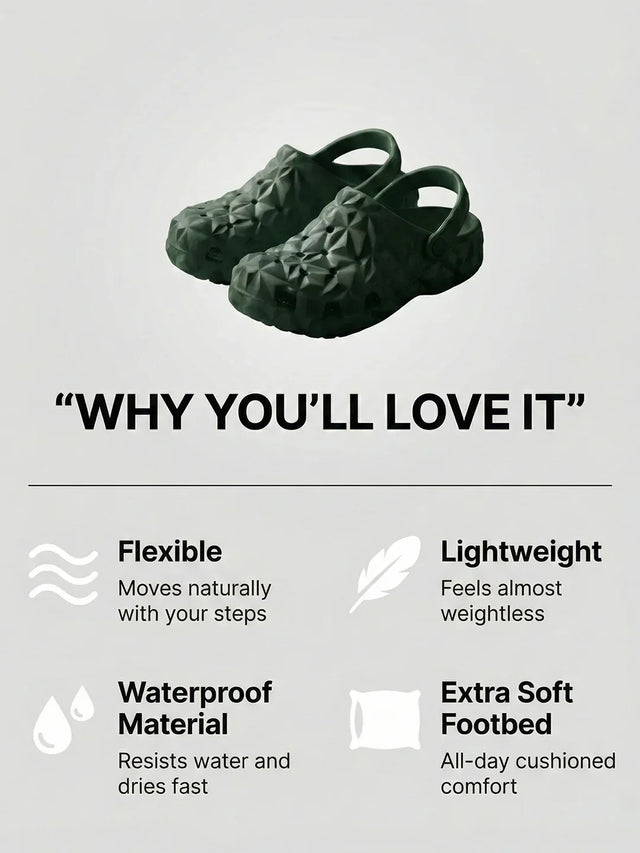 bigbanana Sparkler-Olive Unisex Clogs