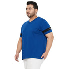 Men Plus Size Spice Solid V-Neck Tshirt - bigbanana