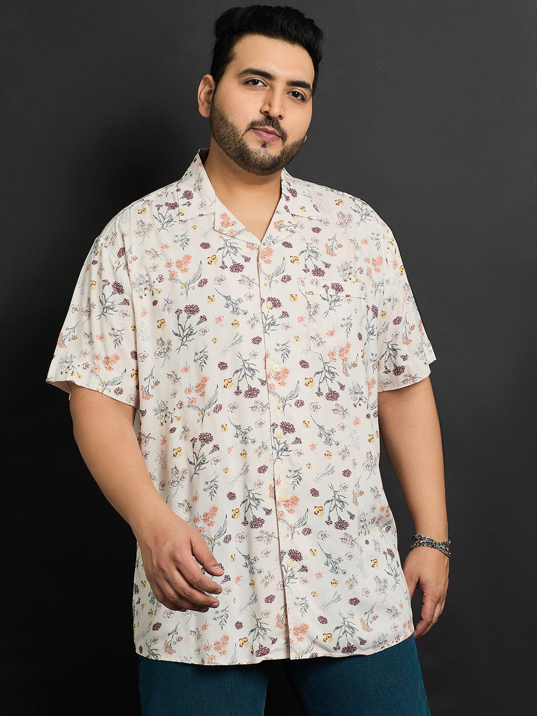 Men Plus Size Stade Printed Shirt - bigbanana